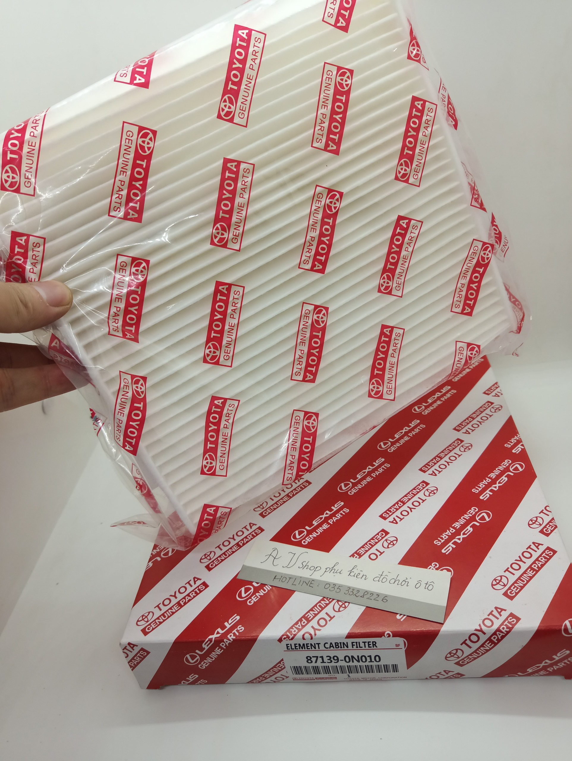 Lọc gió điều hòa, máy lạnh xe Vios, Inova, Fortuner, Altis, Yaris, Camry (Mã: 8713906060/871390N010/8713906080)