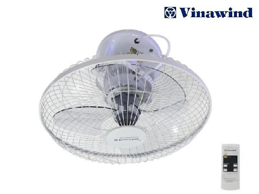 Quạt đảo trần điện cơ thống Vinawind - QTĐ400X-ĐB, , bảo hành 12 tháng, điều khiển xa, cánh 400