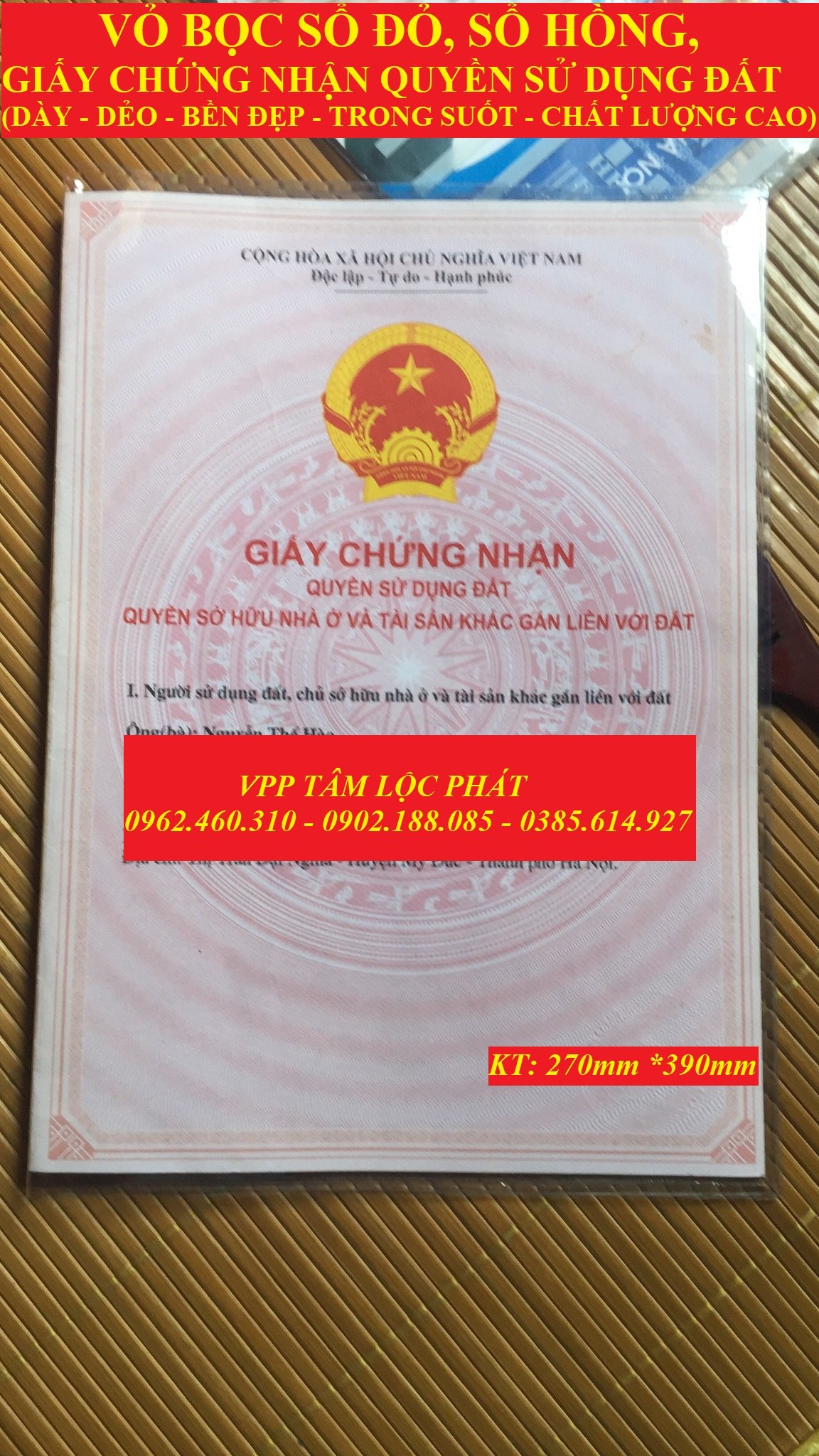 Sỉ 100 vỏ bọc sổ đỏ