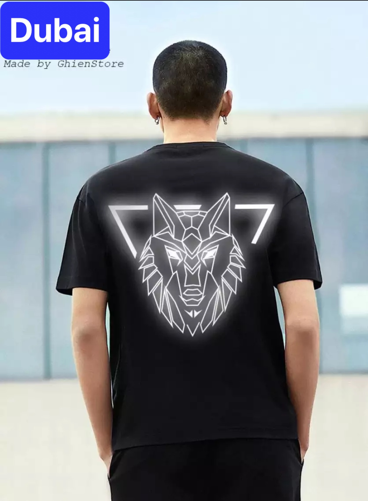 ÁO THUN NAM NỮ UNISEX HADES ĐẦU SÓI PHẢN QUANG FORM RỘNG HOT TREND MẠNH MẼ SÀNH ĐIỆU VẢI DÀY MIN - DUBAI FASHION