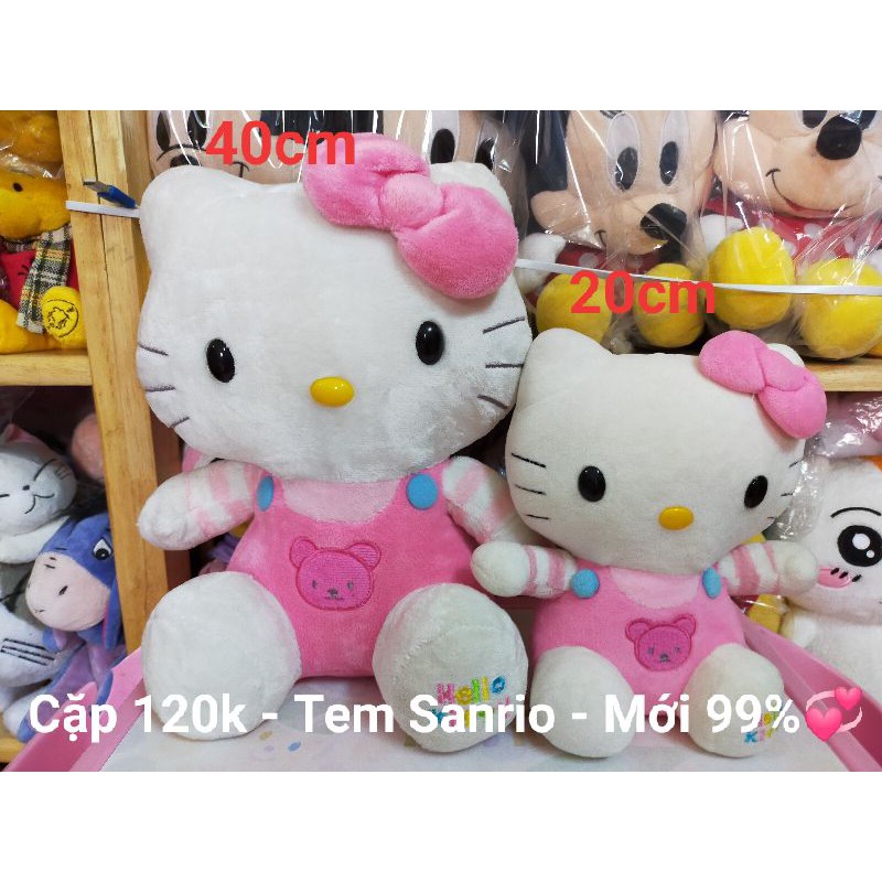 Cặp mèo kitty mặc yếm hồng mới 99%