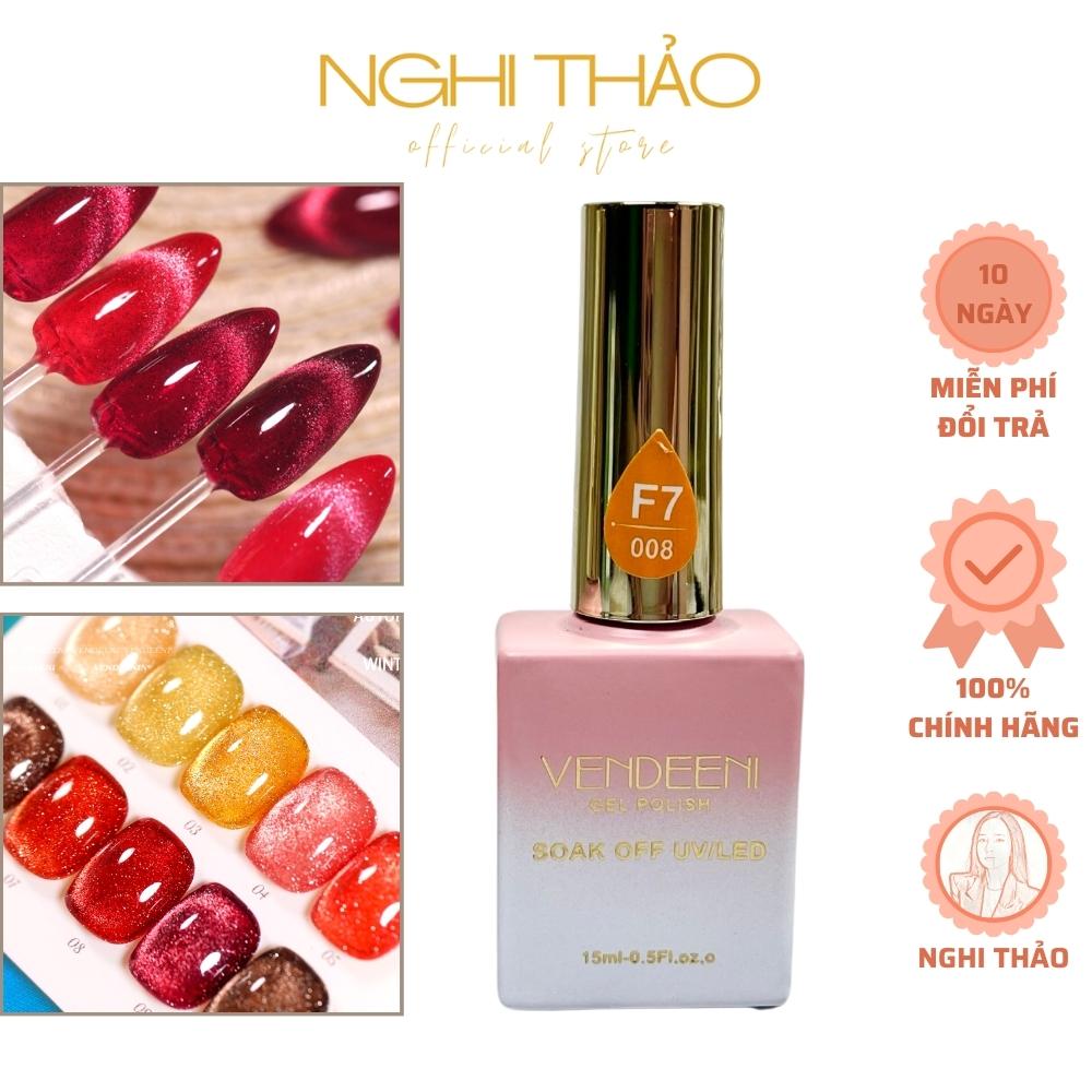 Sơn mắt mèo kim cương vendeeni màu đỏ 15ml nghi thảo
