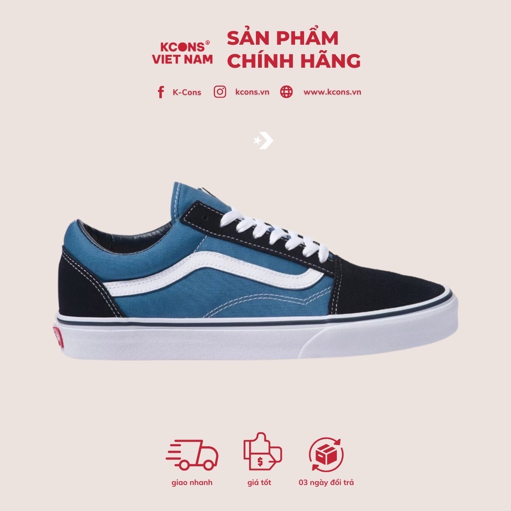 Vans old skool classic navy/ black | giày thể thao vans trượt ván