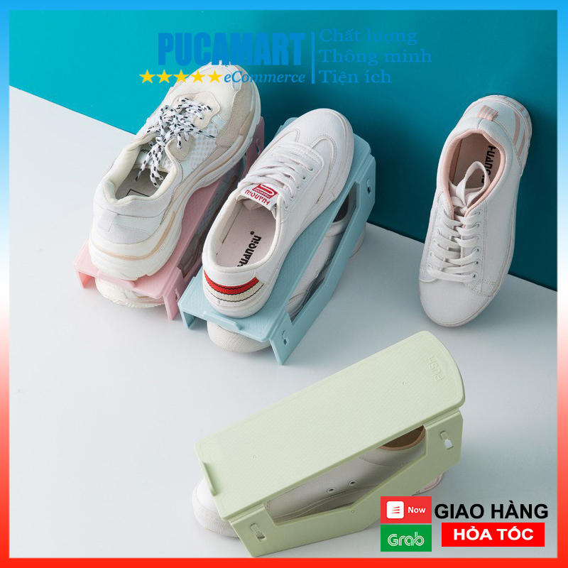 Kệ xếp giày dép thông minh, tiết kiệm diện tích, lưu trữ bảo quản giày dép không bị bẩn gọn gàng sạch sẽ - pucamart