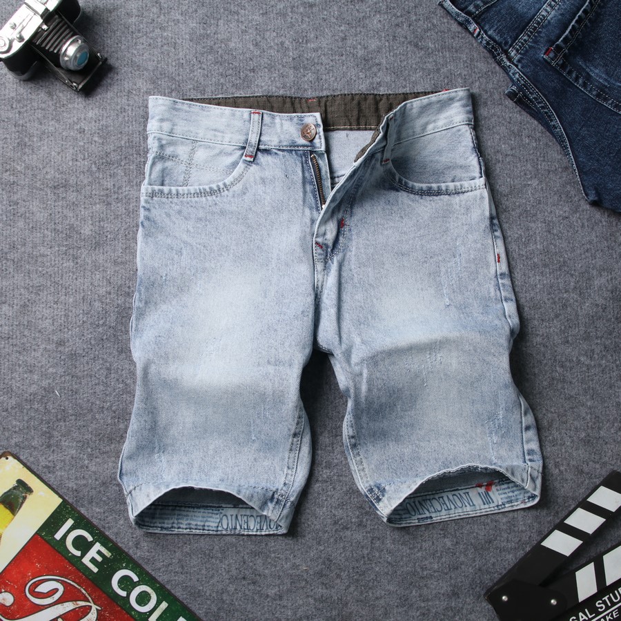 Quần short jean nam Q414 quần bò nam