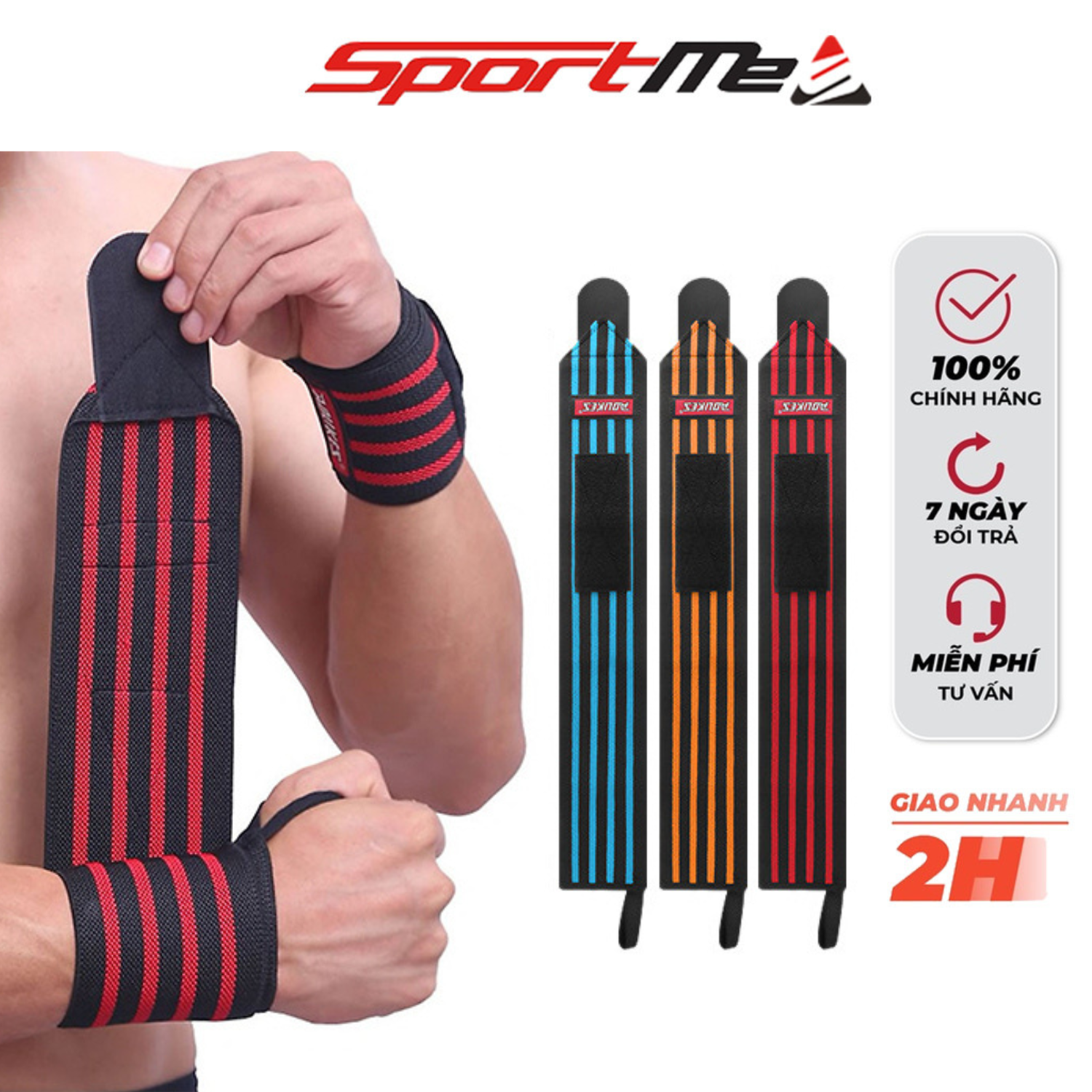 Đôi Đai Quấn Bảo Vệ Cổ Tay Tập GYM Cao Cấp Aolikes NS1539