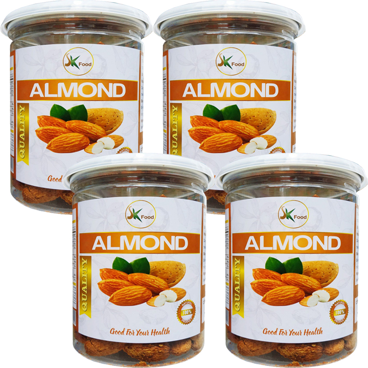 Combo 4 hũ hạnh nhân rang bơ thượng hạng skfood-mỗi hũ 250g