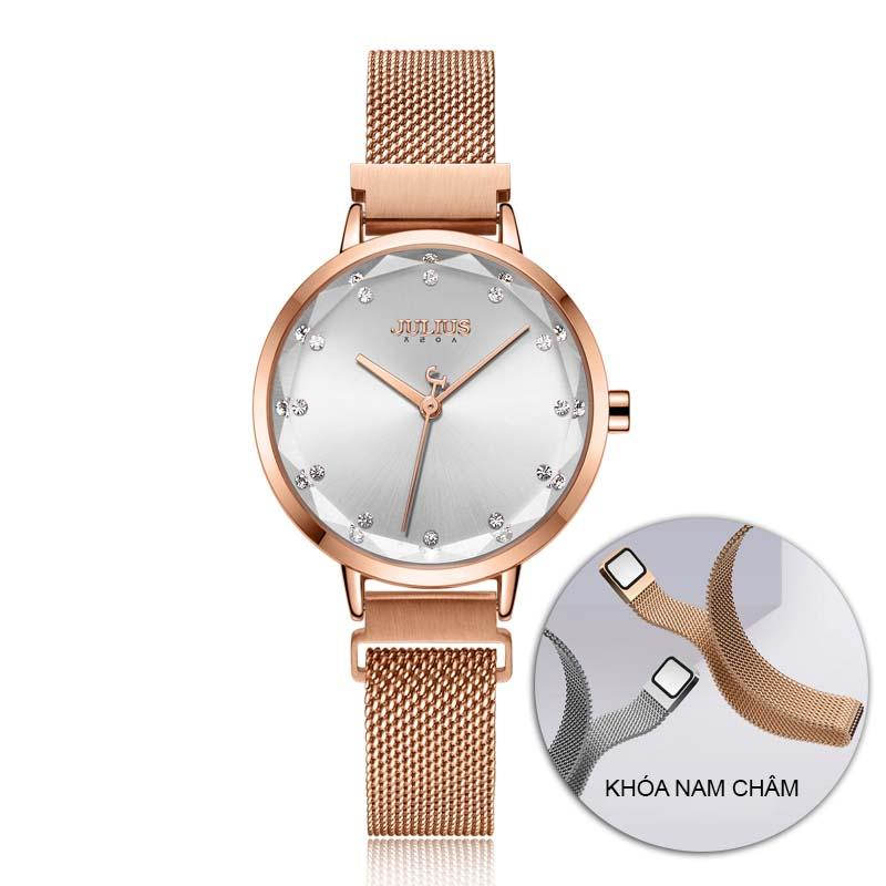 Đồng hồ nữ Julius Hàn Quốc JA-1143 dây thép khóa nam châm