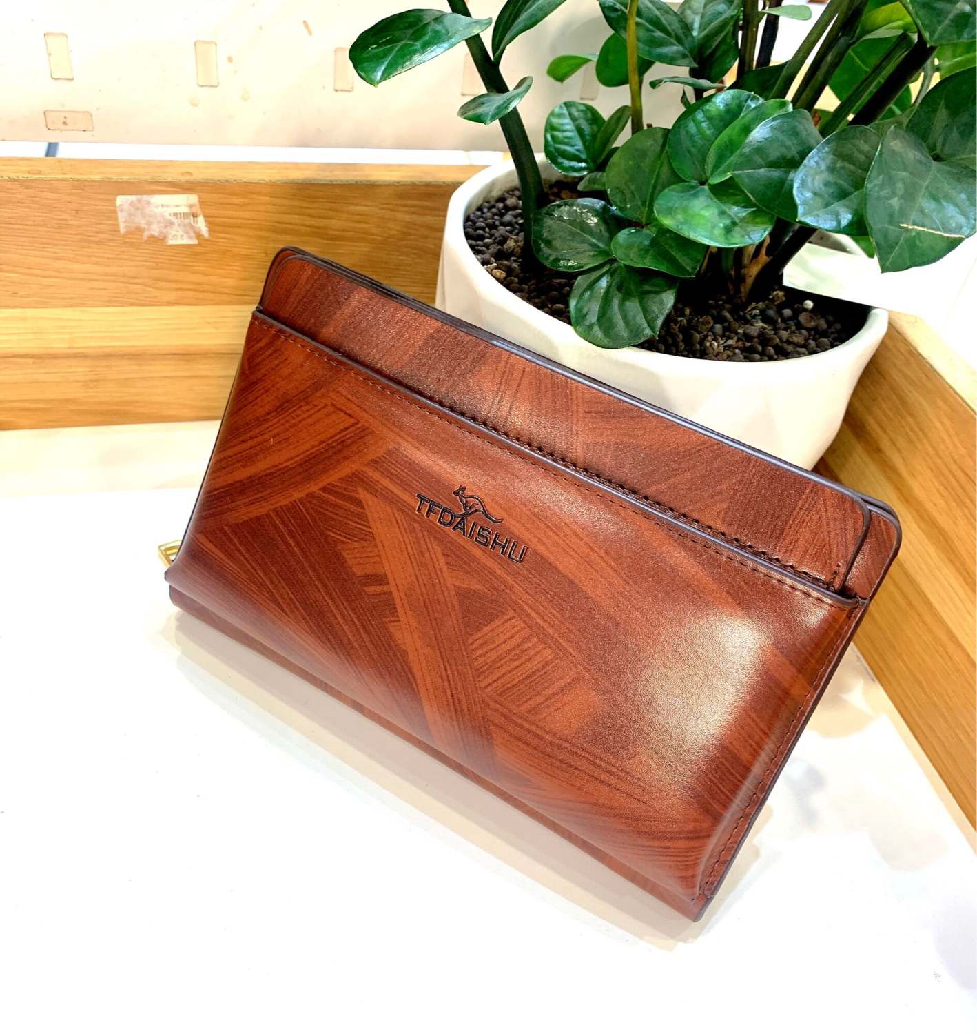 Ví cầm tay nam cao cấp 0202.clutch da cầm tay.bóp da cầm tay daishu.
