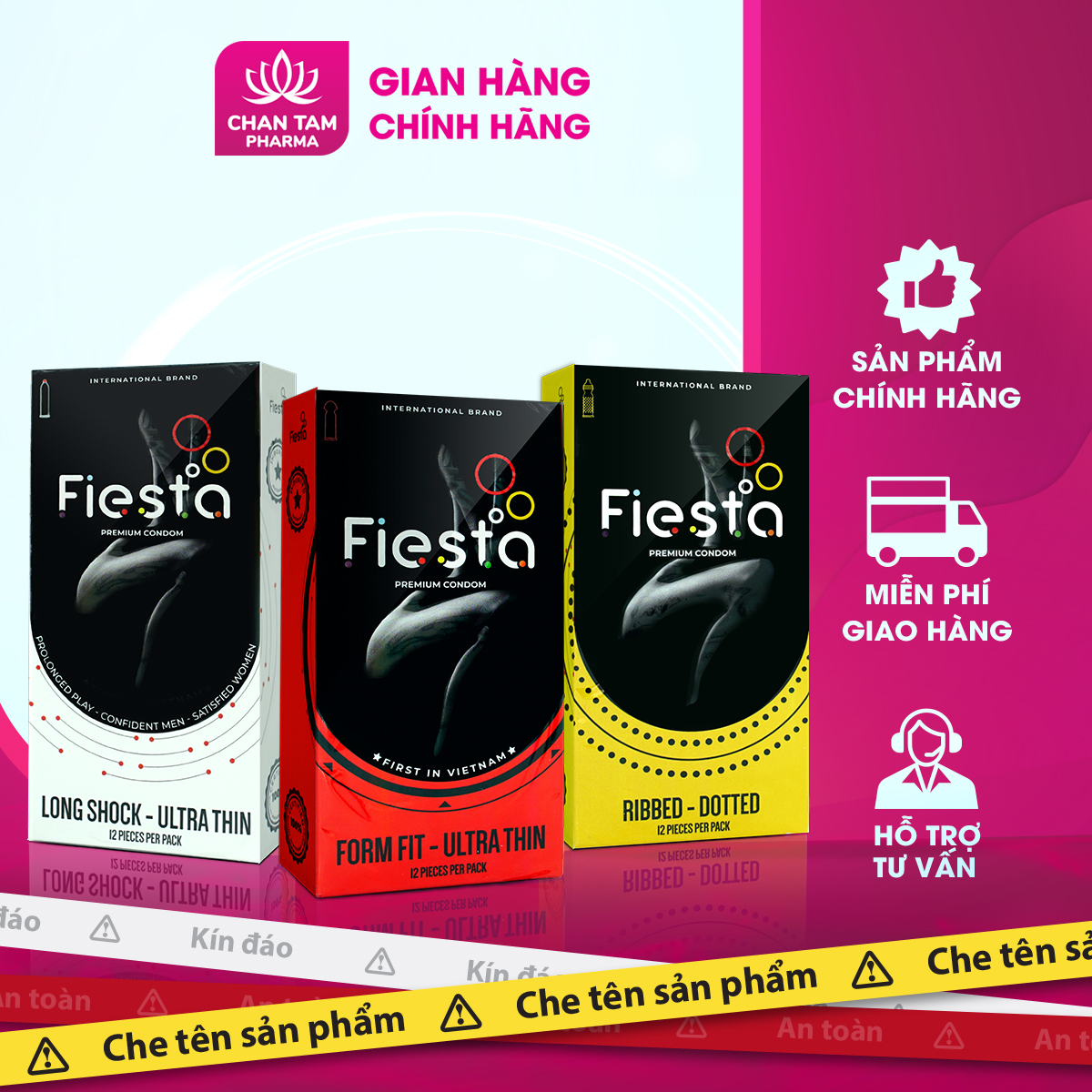 Bao cao su siêu mỏng Fiesta - hộp 12 cái