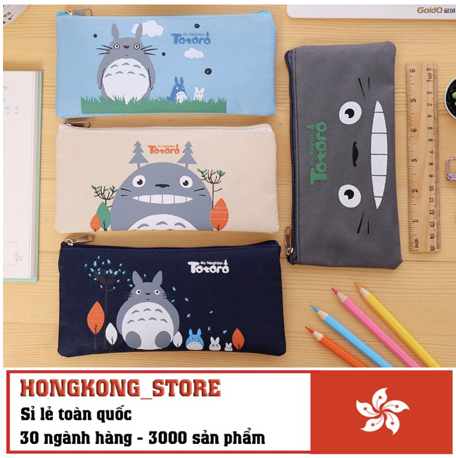 Túi vải đựng đồ dùng học tập TOTORO - Túi đựng bút viết siêu cute