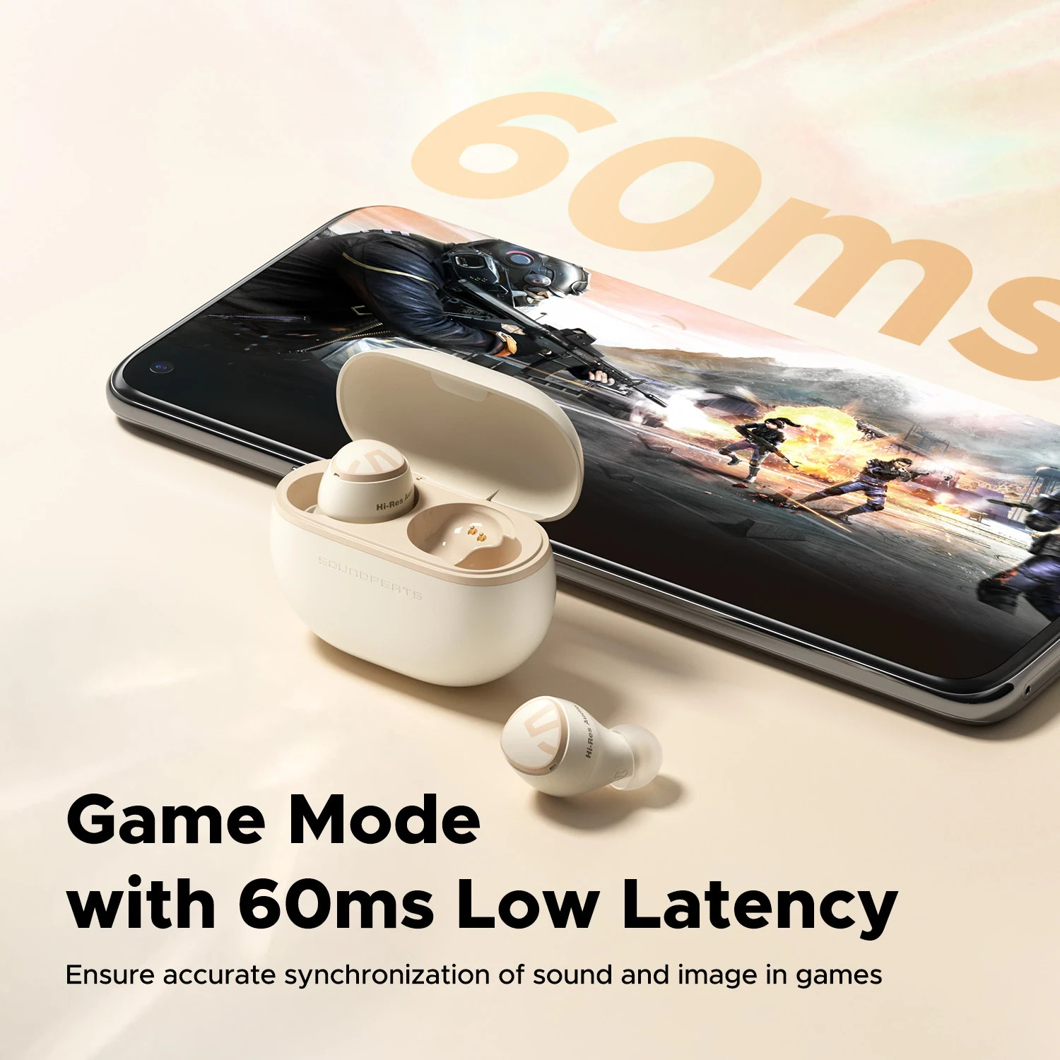 Tai nghe tai nghe không dây true wireless soundpeats mini hs hi-res audio ldac bluetooth 5.3 chơi game với game mode