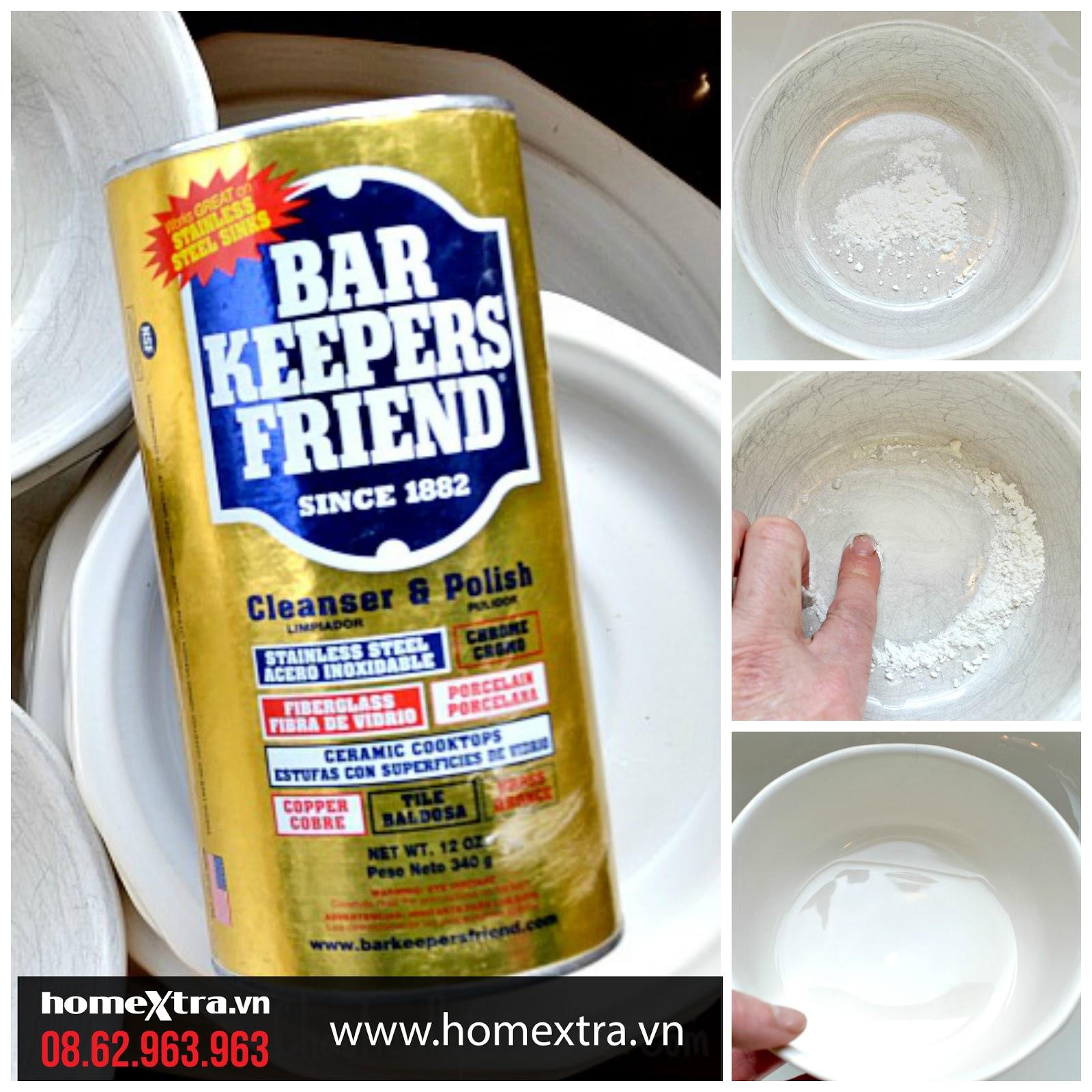 Bột làm sạch siêu cấp Bar keepers friend - sạch kính, kim loại màu