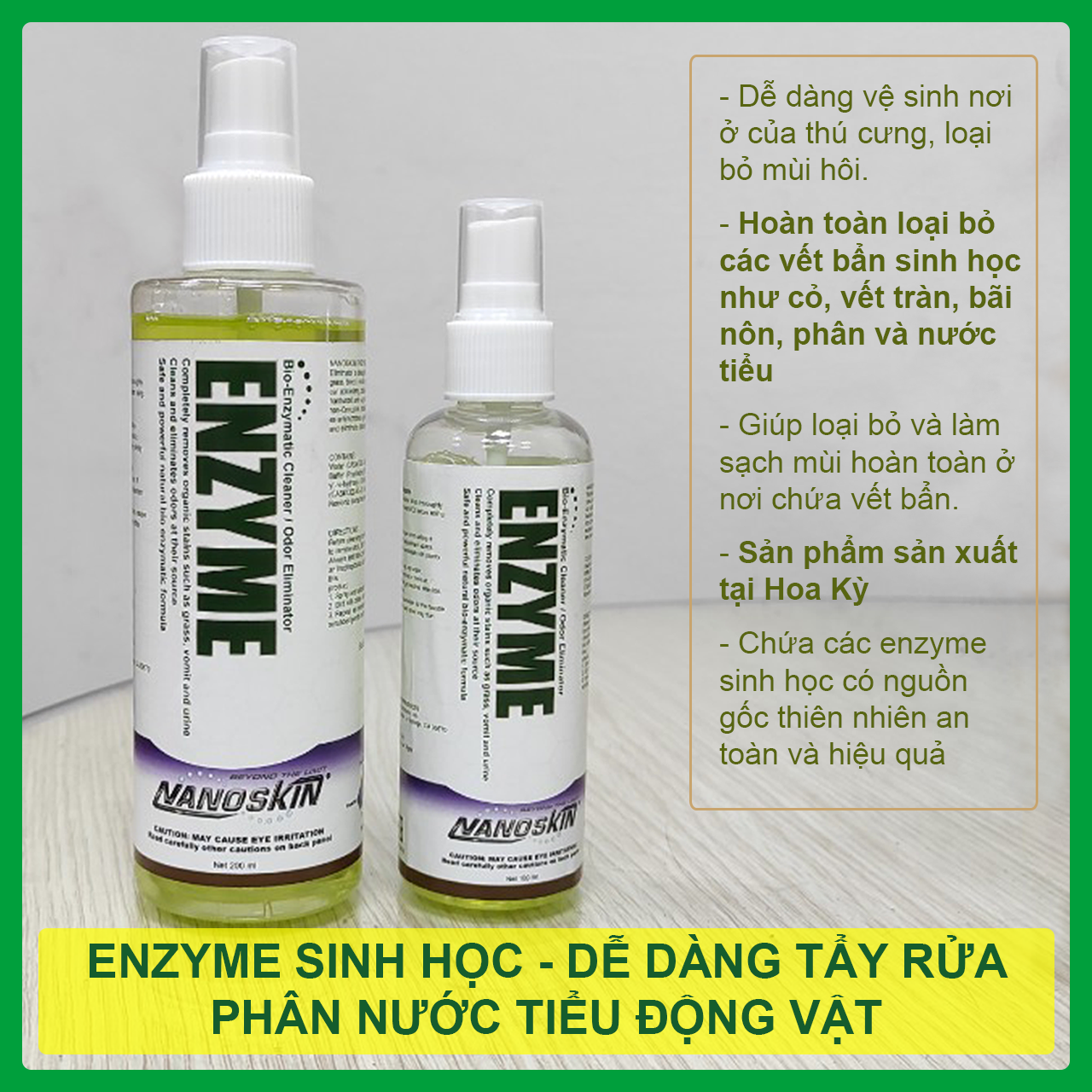 ENZYME SINH HỌC TẨY RỬA VÀ KHỬ_MÙI CHUYÊN NGHIỆP
