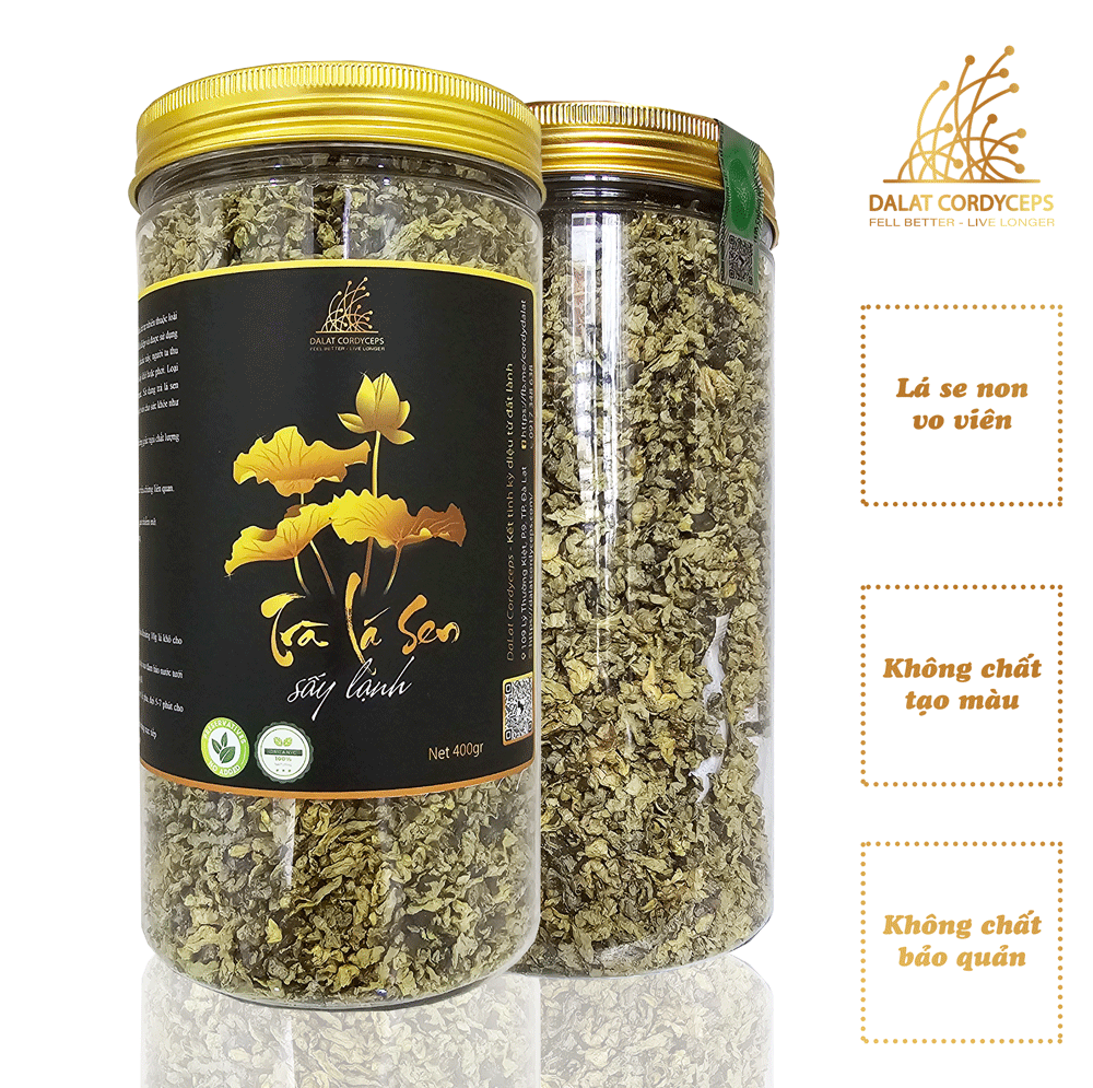 Trà lá sen non vo viên - Dalat Cordyceps