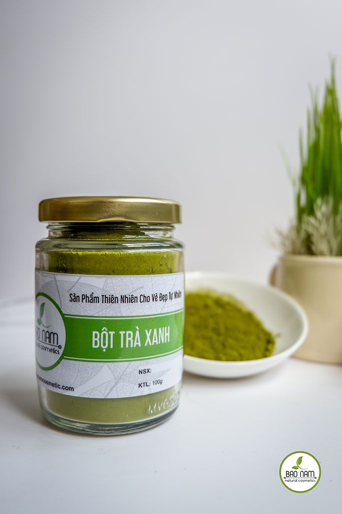 [HCM]Bột trà xanh trắng da 100gr- Bảo Nam