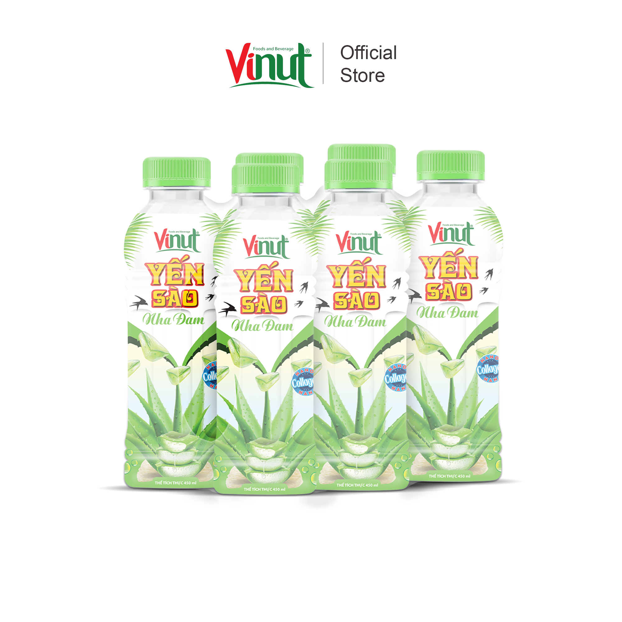 [LÔC 6 CHAI] Nước Nha Đam Yến Sào Vinut 500ml