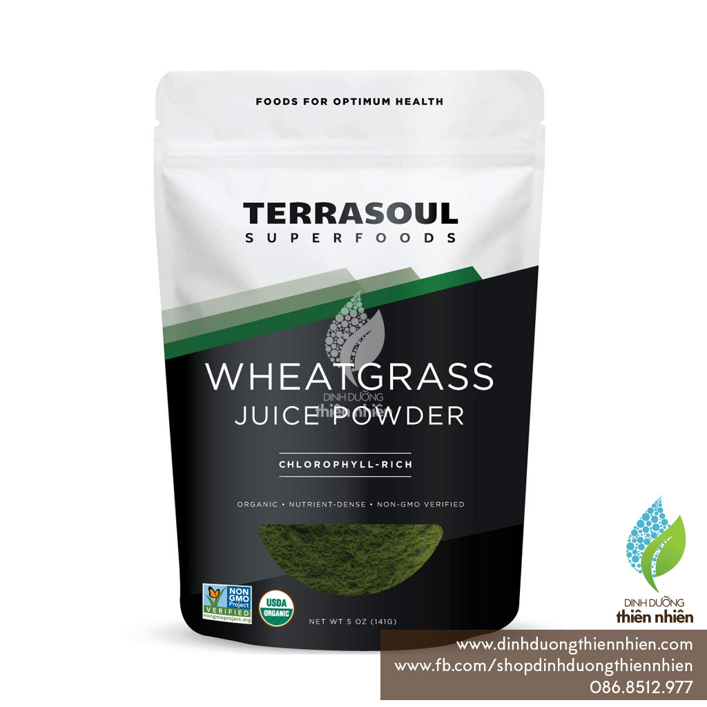 [HCM]Bột Nước Ép Cỏ Lúa Mì Terrasoul Superfoods Organic Wheat Grass Juice Powder