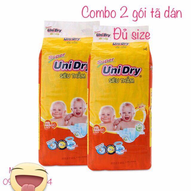 Combo 2 bịch tã dán unidry s462/l382