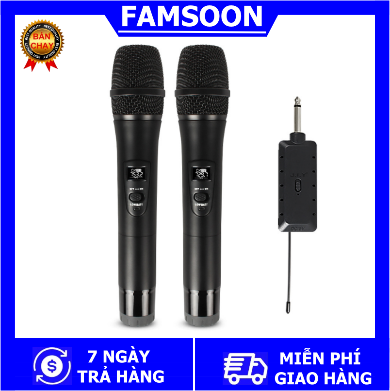 Loại xịn | micro không dây j.i.y e8 karaoke famsoon