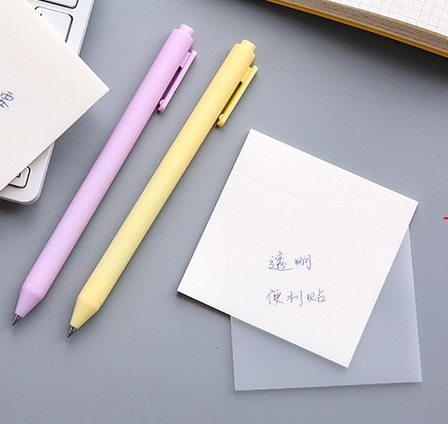 Giấy note trong suốt không thấm nước có keo dán - Xấp 50 tờ giấy ghi chú nhựa trong suốt chống nước