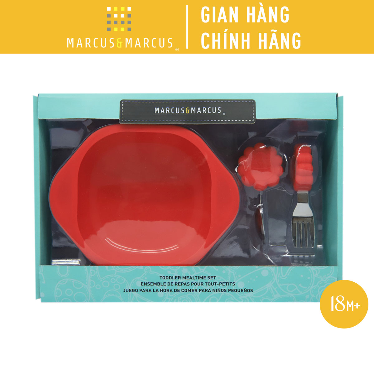 Bộ đồ dùng ăn dặm Toddler Marcus & Marcus, cho bé từ 18 tháng - Marcus