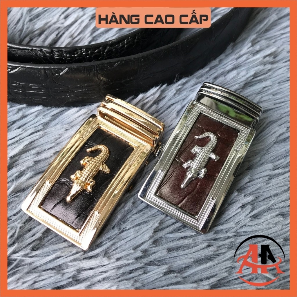 ▦ đầu khóa thắt lưng nam cao cấp bề mặt dán da bò dập vân cá sấu dlđktcs-01