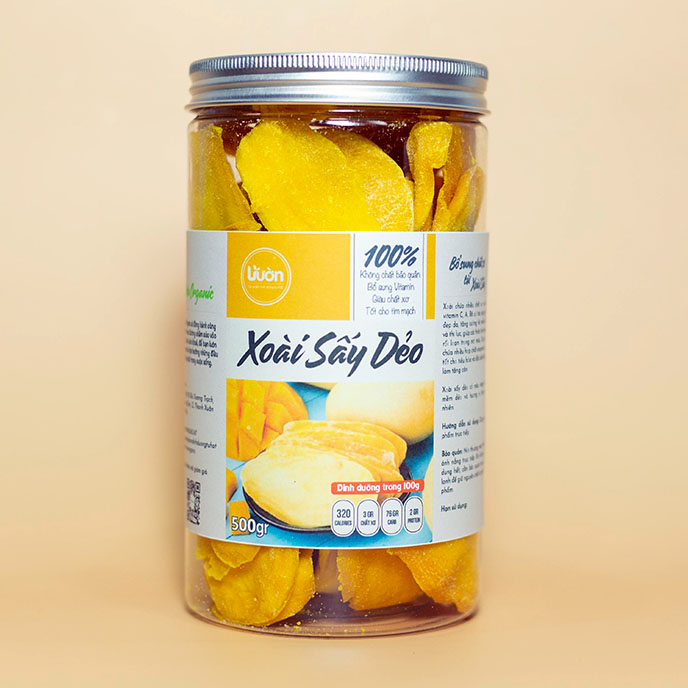 500Gram Xoài sấy dẻo cắt lát hoặc nguyên miếng