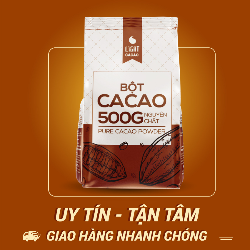 Cacao nguyên chất 100% - bột cacao - light ca cao - 500gr