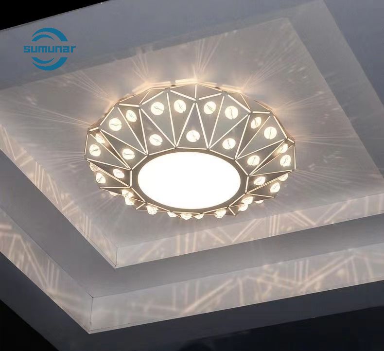 Đèn treo tường trang trí phòng khách đèn phòng ngủ bao gồm bóng led pha lê. kích thước: 22 * 7cm