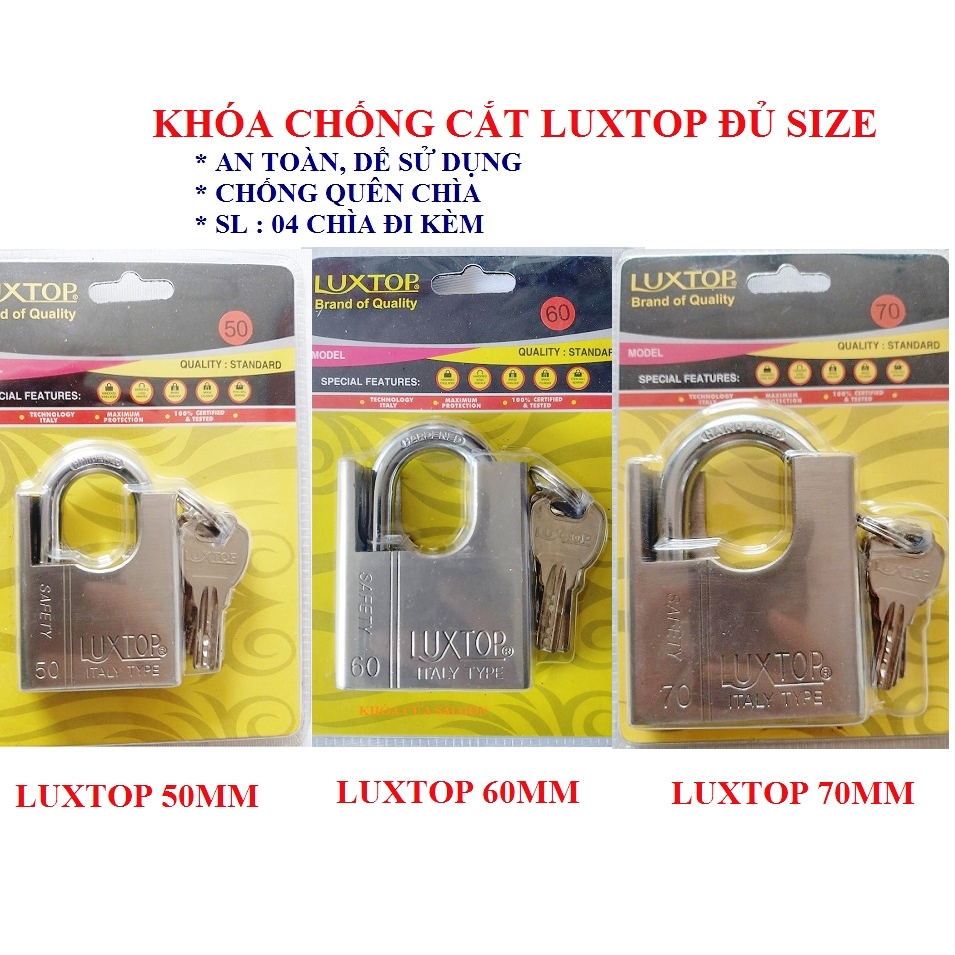 Ổ khóa luxtop chống cắt cao cấp