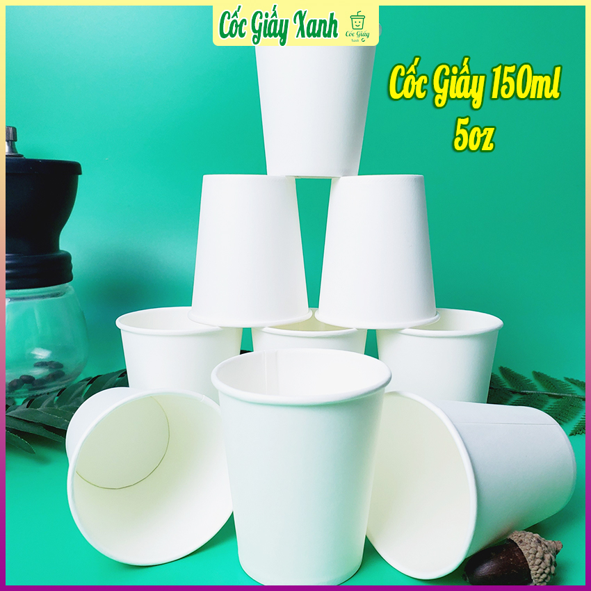 Thùng 2000 ly giấy nhật bản 150ml - 5oz, ly cốc giấy nhỏ uống nước dùng 1 lần siêu dày dặn