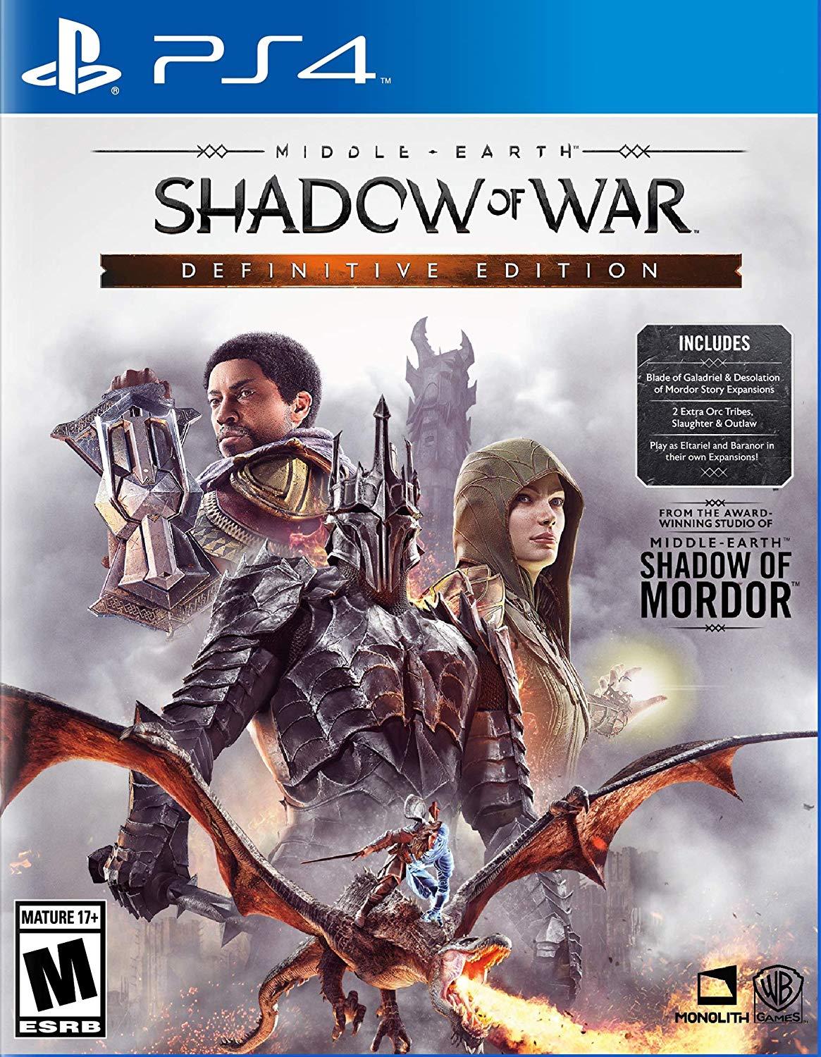 [PS4-US] Đĩa game Middle-Earth: Shadow of War Definitive Edition - PlayStation 4