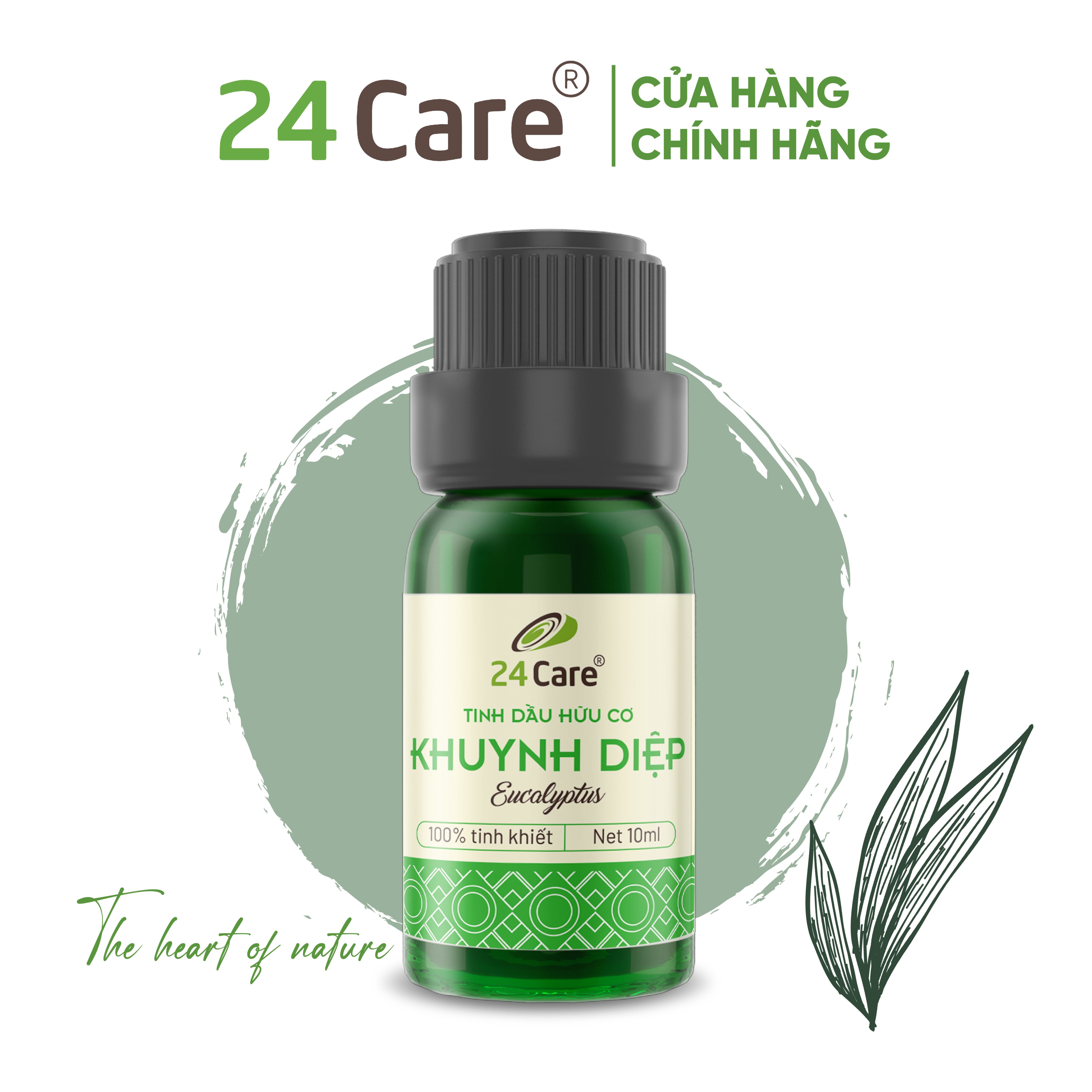 Tinh Dầu Khuynh Diệp 24Care 10ml/100ml - Xông phòng, Khử mùi, Đuổi muỗi