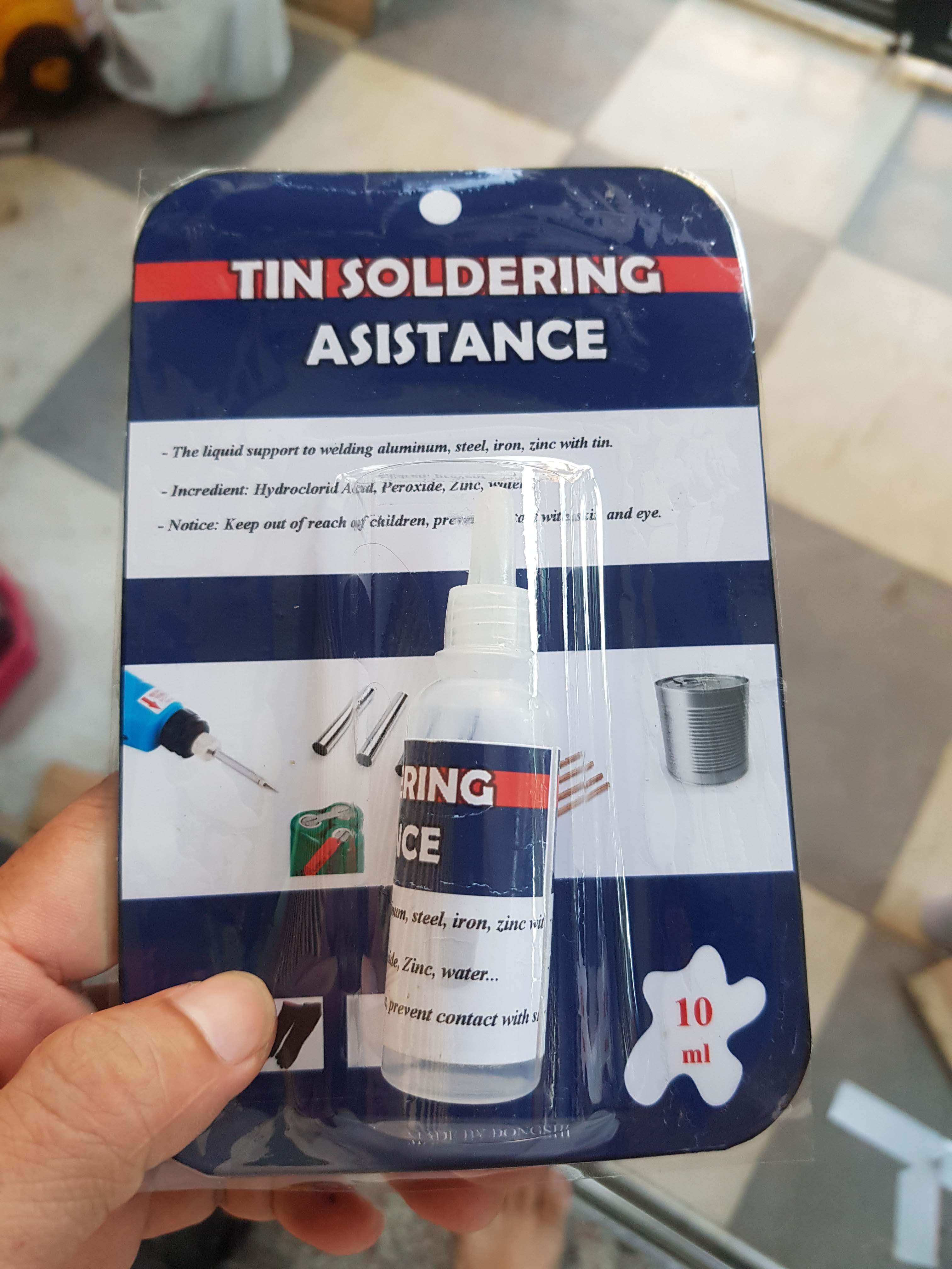 Dung dịch hỗ trợ hàn thiếc với kim loại Sắt, thép, inox,…