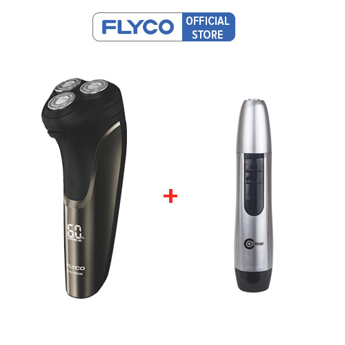 Combo Máy cạo râu 3 lưỡi kép thân máy kháng nước sạc nhanh 1 giờ FS198VN & Máy tỉa lông mũi WL2604 - Hàng Chính Hãng
