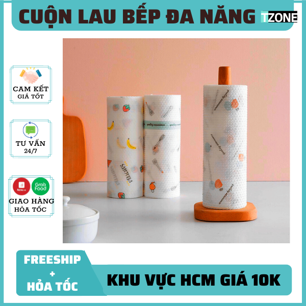 Cuộn giấy lau bếp đa năng có thể tái sử dụng nhiều lần - khăn lau đa năng nhà bếp, khăn lau bếp, khăn lau đa năng, giấy lau đa năng nhà bếp