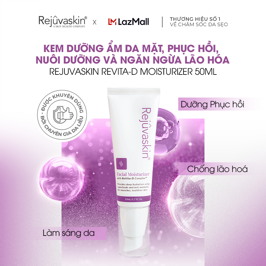 [Date 09.2024] Kem Dưỡng Ẩm Da Mặt, Phục Hồi, Nuôi Dưỡng Và Ngăn Ngừa Lão Hóa Rejuvaskin Retinoid Moisturizer 50ml