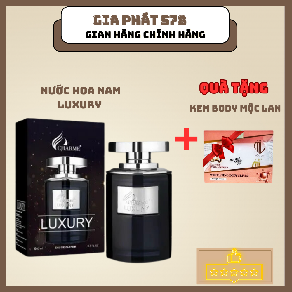 NƯỚC HOA NAM LUXURY 80ML + tặng kem body