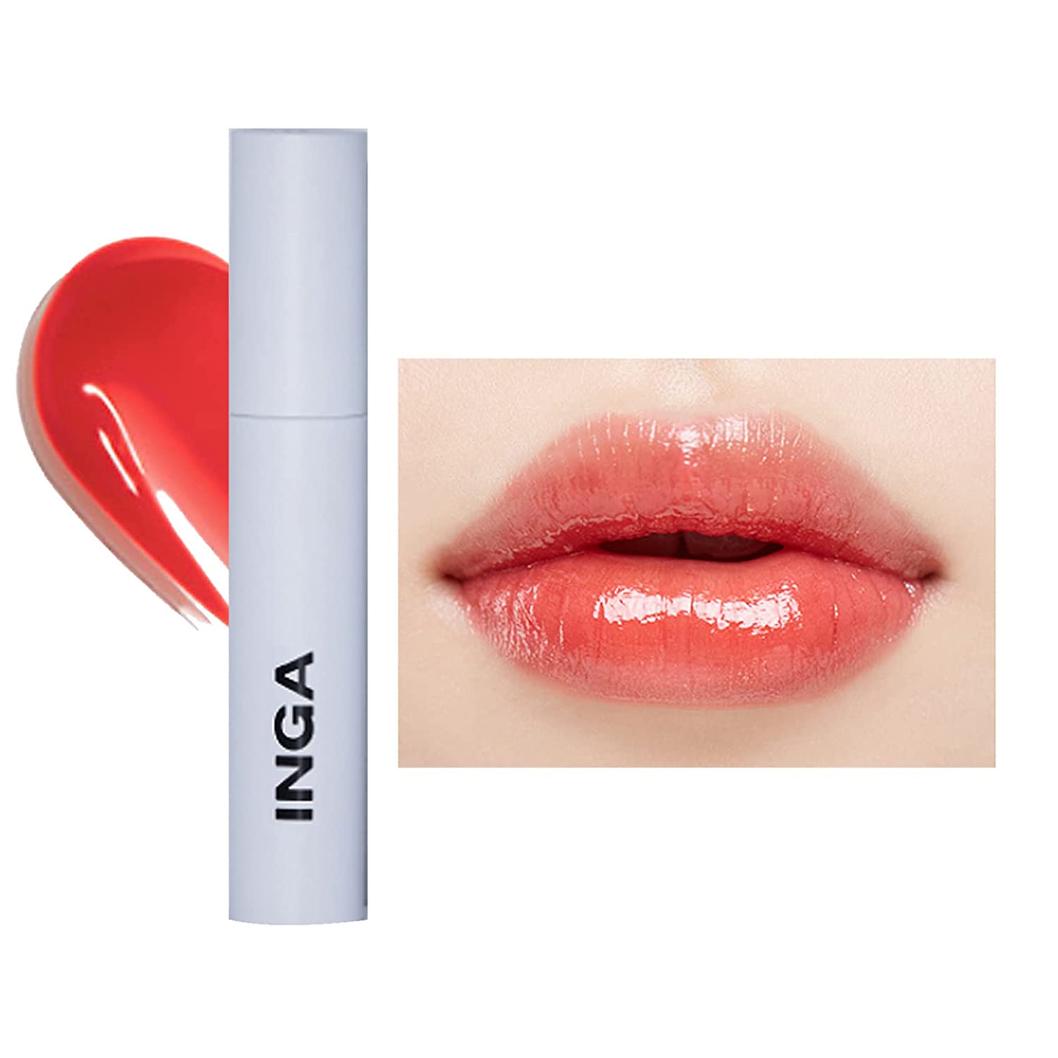 Son Tint Bóng INGA Water Glow Lip Tint Màu Hồng cam san hô Crush 20g