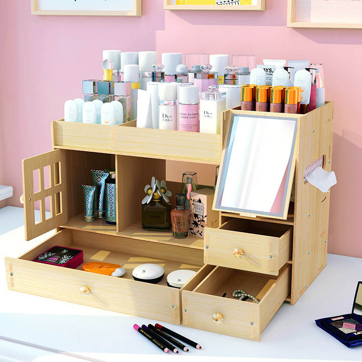 Kệ đựng mỹ phẩm đồ trang điểm trang sức KM6 chất liệu bền đẹp sang trọng phù hợp mọi không gian làm đẹp