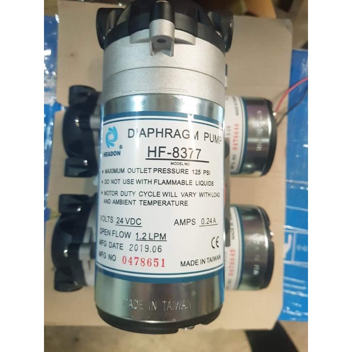 Bơm headon nhập khẩu đài loan 24v model 8377 dùng cho máy lọc nước các hãng, máy phun sương, ion kiềm,...