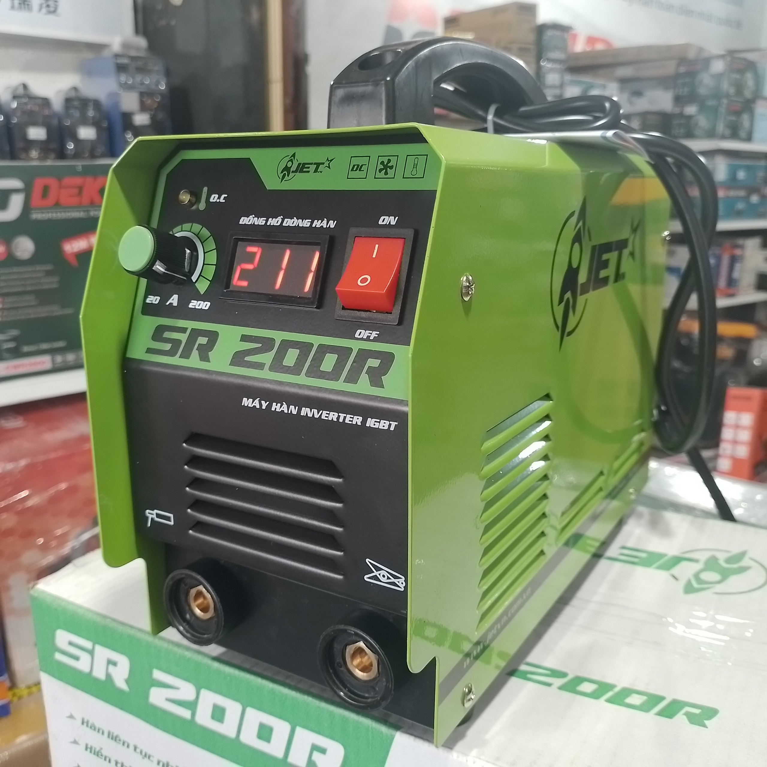 Máy hàn que jet - sr 200r sản phẩm của hồng ký máy hàn điện tử chính hãng bảo hành 12 tháng