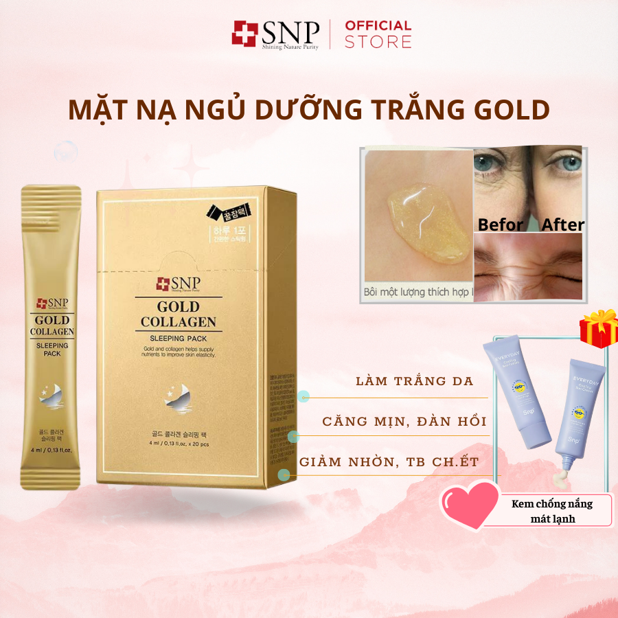 MẶT NẠ NGỦ CHỐNG LÃO HÓA CAO CẤP TINH CHẤT COLLAGEN VÀNG - GOLD COLLAGEN SLEEPING PACK
