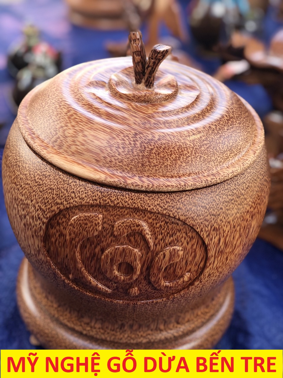 TẶNG ẤM TRÀ - Có Video - Bình giữ nhiệt | Bộ Giữ ấm trà bằng gỗ dừa PHÚC LỘC THỌ - HÀNG LOẠI 1 -  DANH DUA SHOP
