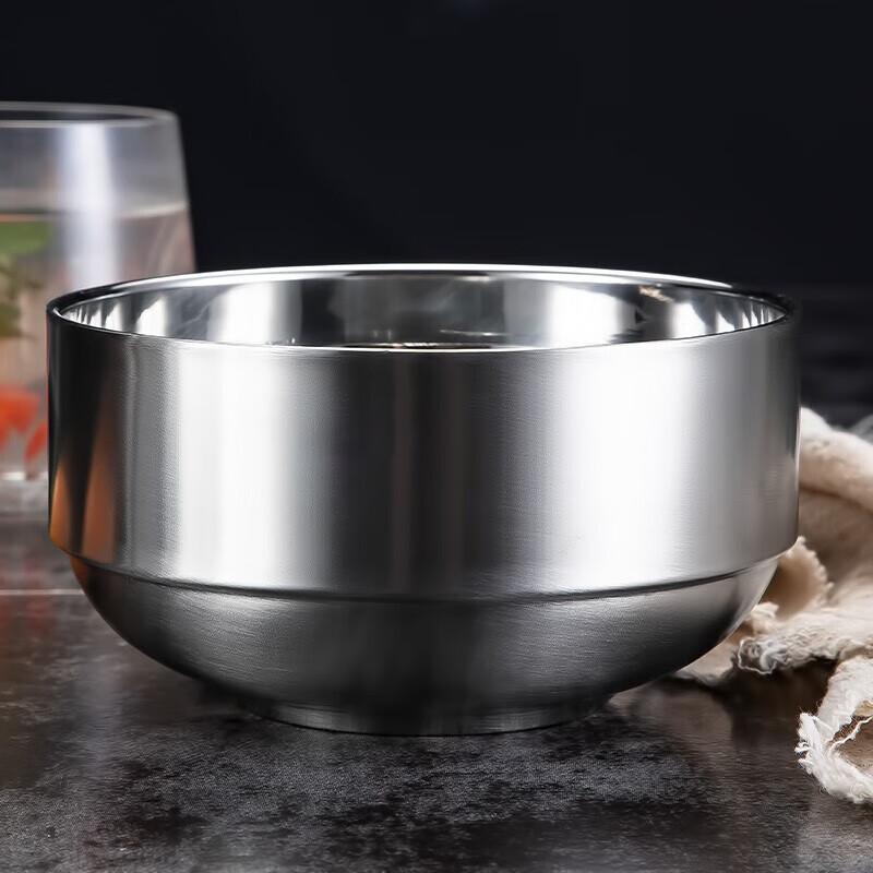 Sản Phẩm Cao Cấp Shangfei （SFYP）304 Bát Inox  13cm Bát Cơm Bát Canh Cách Nhiệt Dày Hai Lớp   Chống Va Đập Bền GD13-1