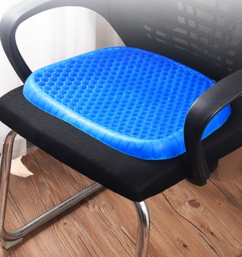 Đệm ngồi 3D Silicon cao cấp thoáng khí chống đau mỏi - Hàng nhập khẩu. Cấu trúc tổ ong thông minh - Chống đau mỏi trĩ, xương cụt, thâm mông, xệ mông cho dân văn phòng, lái xe, sinh viên.
