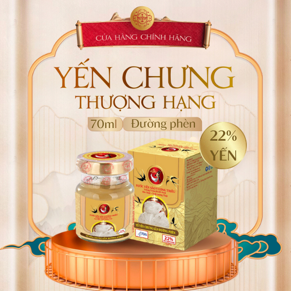 [1 lọ] Yến sào Thiên Triều -  Vương Triều có đường 70ml/lọ 22% yến sào nguyên chất, nước yến bồi bổ sức khỏe, đẹp da