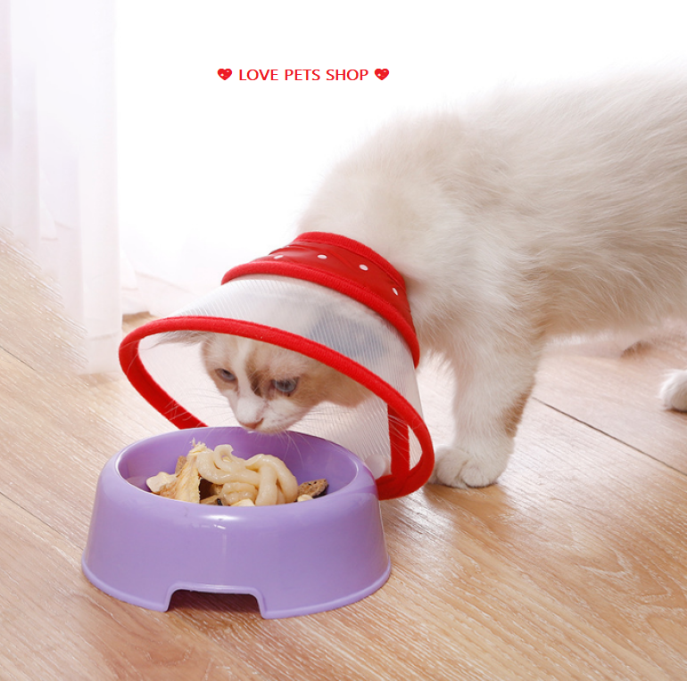Vòng cổ chống liếm cho Chó Mèo có đệm cổ - Love Pets Shop