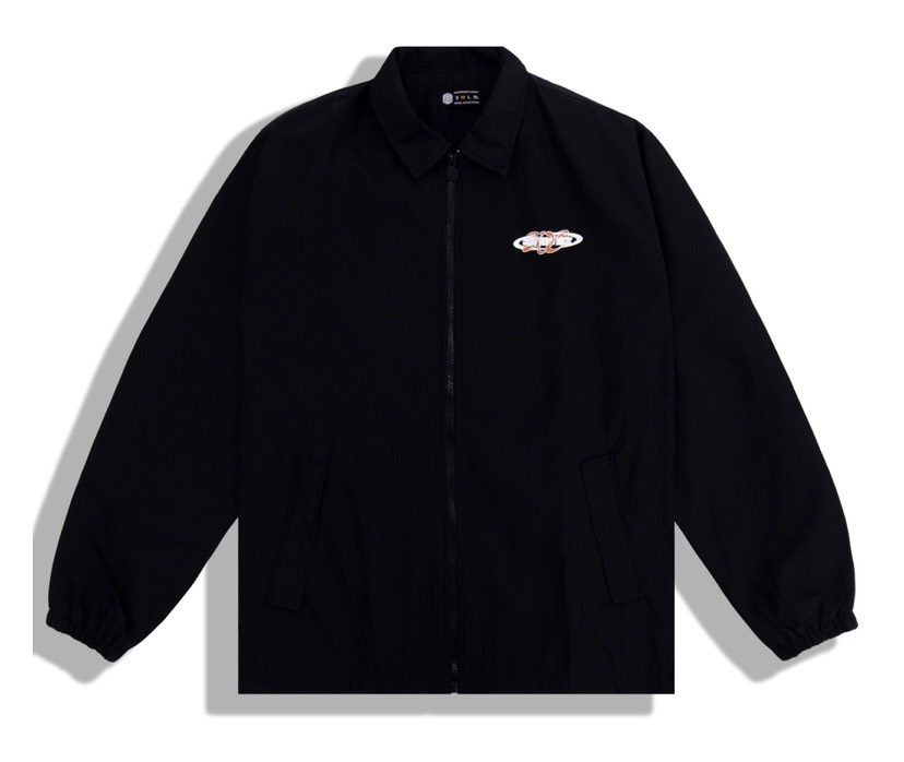 Áo khoác dù nam swe zip coach jacket - black/tan unisex chính hãng